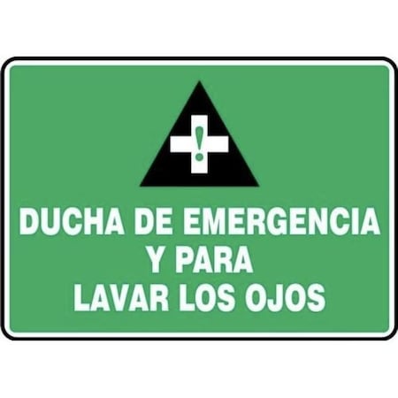 Accuform Safety Sign EMERGENCY SHOWER AND EYE SHMFSD985VS